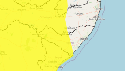 Alerta do Inmet prevê chuva forte para 53 municípios de Alagoas; confira lista
