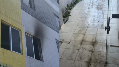 Idosa morre após ter 54% do corpo queimado em incêndio em apartamento de Maceió; VÍDEO