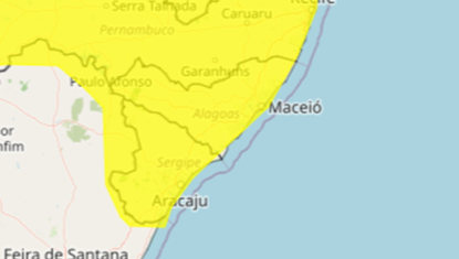 Inmet emite alerta de chuvas intensas para todos os municípios de Alagoas