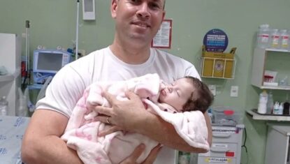 Policiais salvam bebê de engasgo após pai buscar ajuda em posto do BPRv em Arapiraca