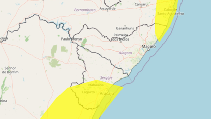 Alagoas tem alerta de chuvas intensas em 10 cidades; veja lista