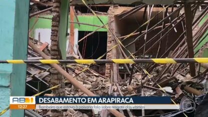 Bombeiro resgata pedreiro e criança após desabamento em Arapiraca: 'Se arriscar muito para salvar muito'