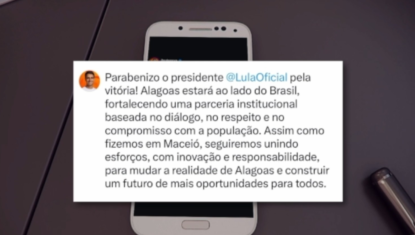 VÍDEO: JHC parabeniza Lula pela reeleição e defende parceria entre AL e governo federal