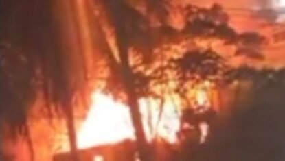 Incêndio atinge vegetação e assusta moradores na Ladeira da Moenda